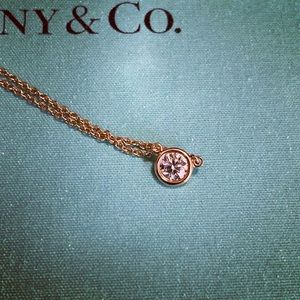 Tiffany by the Yard Diamond Pendant Necklace 0.25 Carat Yellow Gold